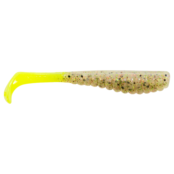 Z-Man Swimmin Trout Trick Jigi 3.5" Fried Chicken sivulta, pää oikealla