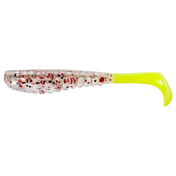 Z-Man Swimmin Trout Trick Jigi 3.5" Shrimp Po´Boy sivulta, pää vasemmalla