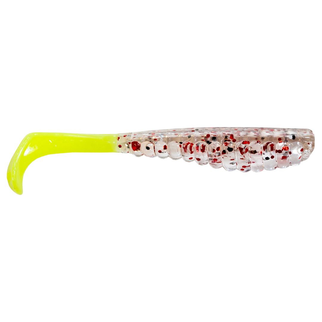 Z-Man Swimmin Trout Trick Jigi 3.5" Shrimp Po´Boy sivulta, pää oikealla