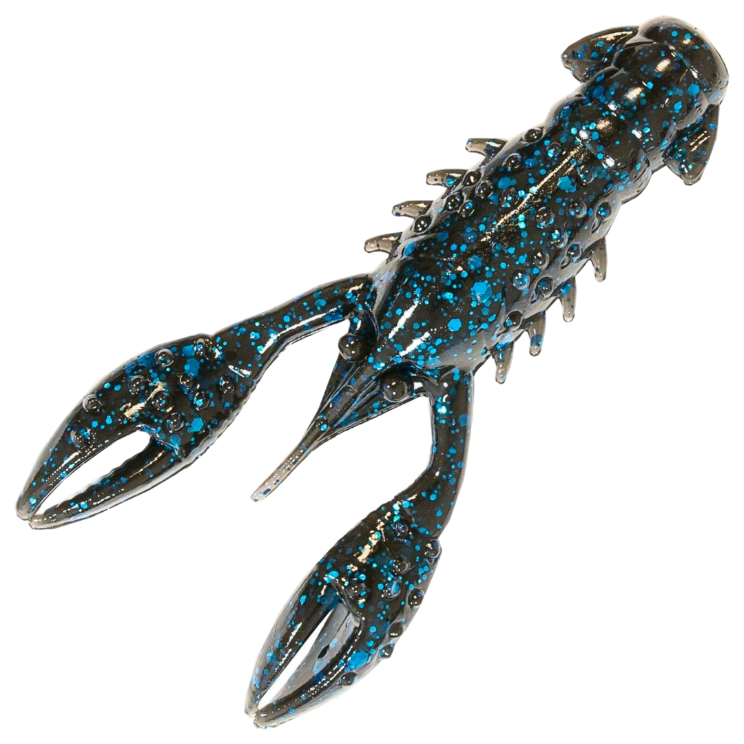 Z-Man TRD Crawz Jigi 2.5", väri Black/Blue: musta runko ja siniset hileet