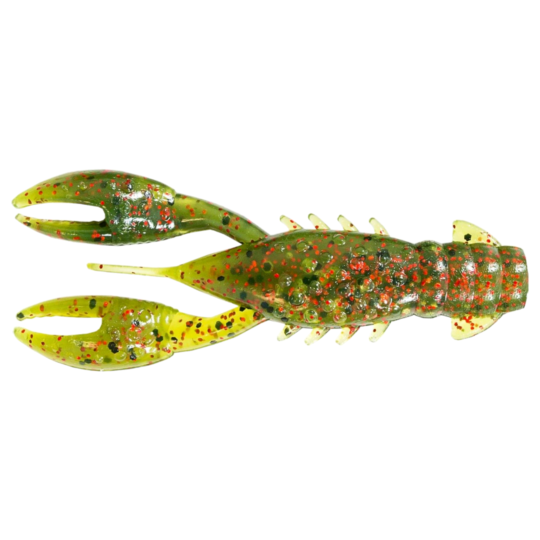 Z-Man TRD Crawz Jigi 2.5" California Craw alapuolelta, pää vasemmalla