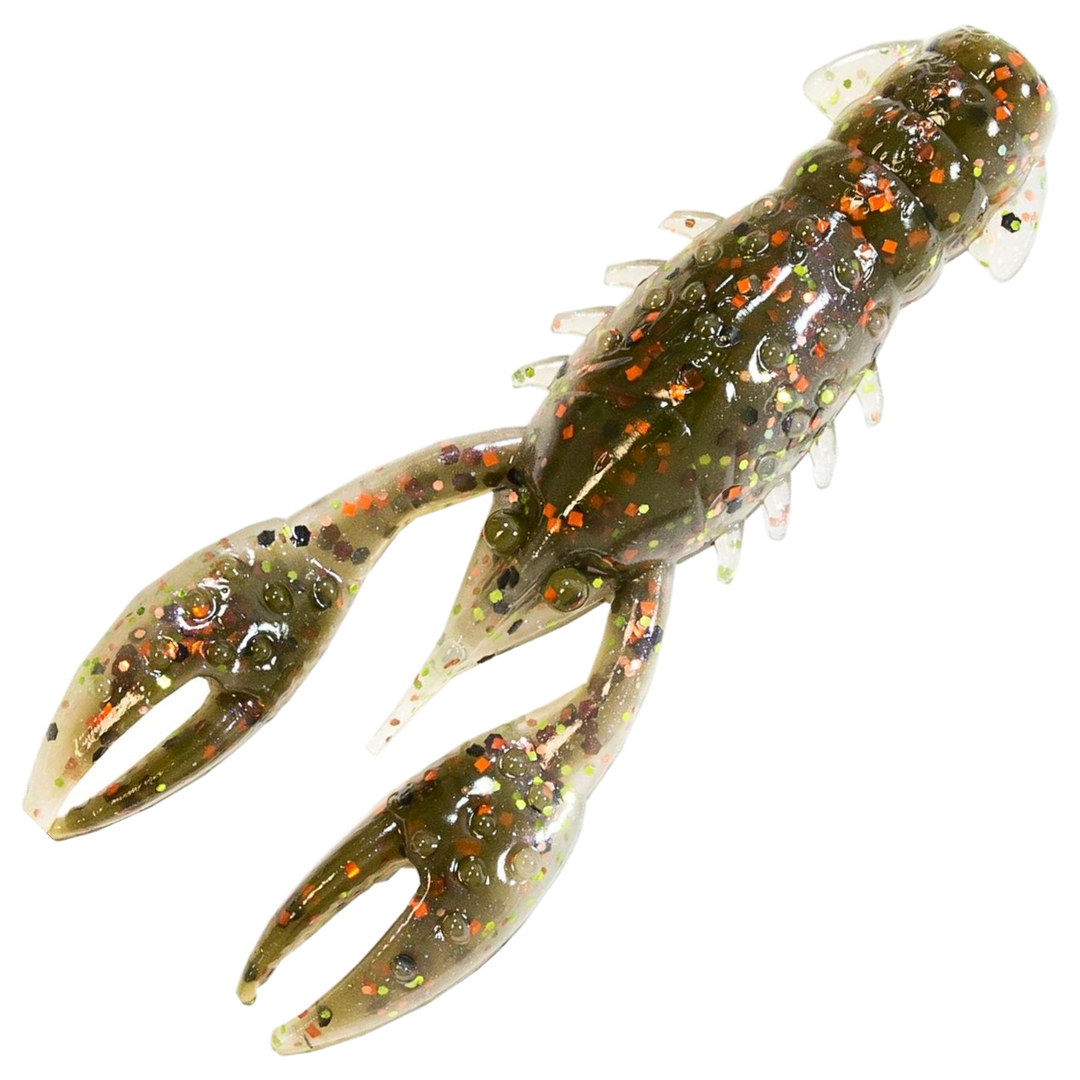 Z-Man TRD Crawz Jigi 2.5", väri Drew's Craw: oliivinruskea yläpuoli ja läpikuultava alapuoli, värikkäät hileet