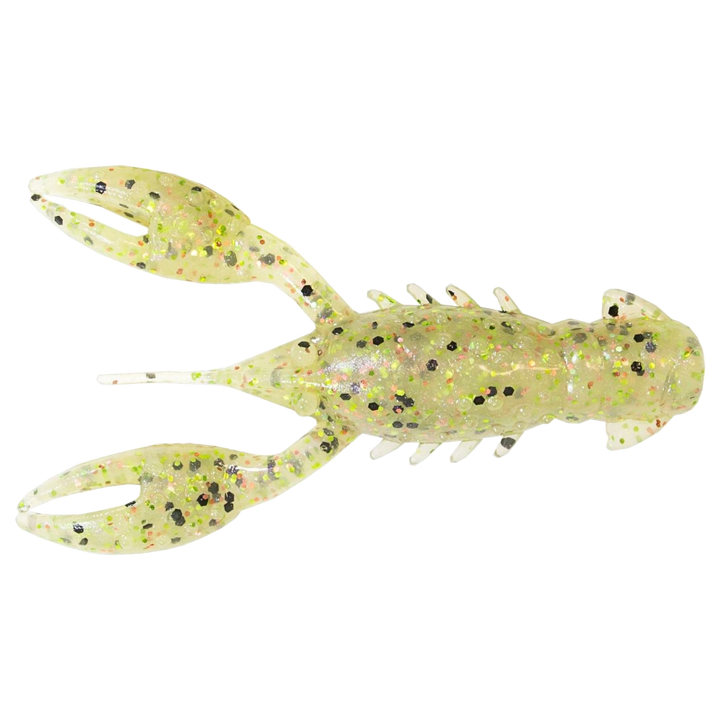 Z-Man TRD Crawz Jigi 2.5" Greasy Prawn yläpuolelta, pää vasemmalla
