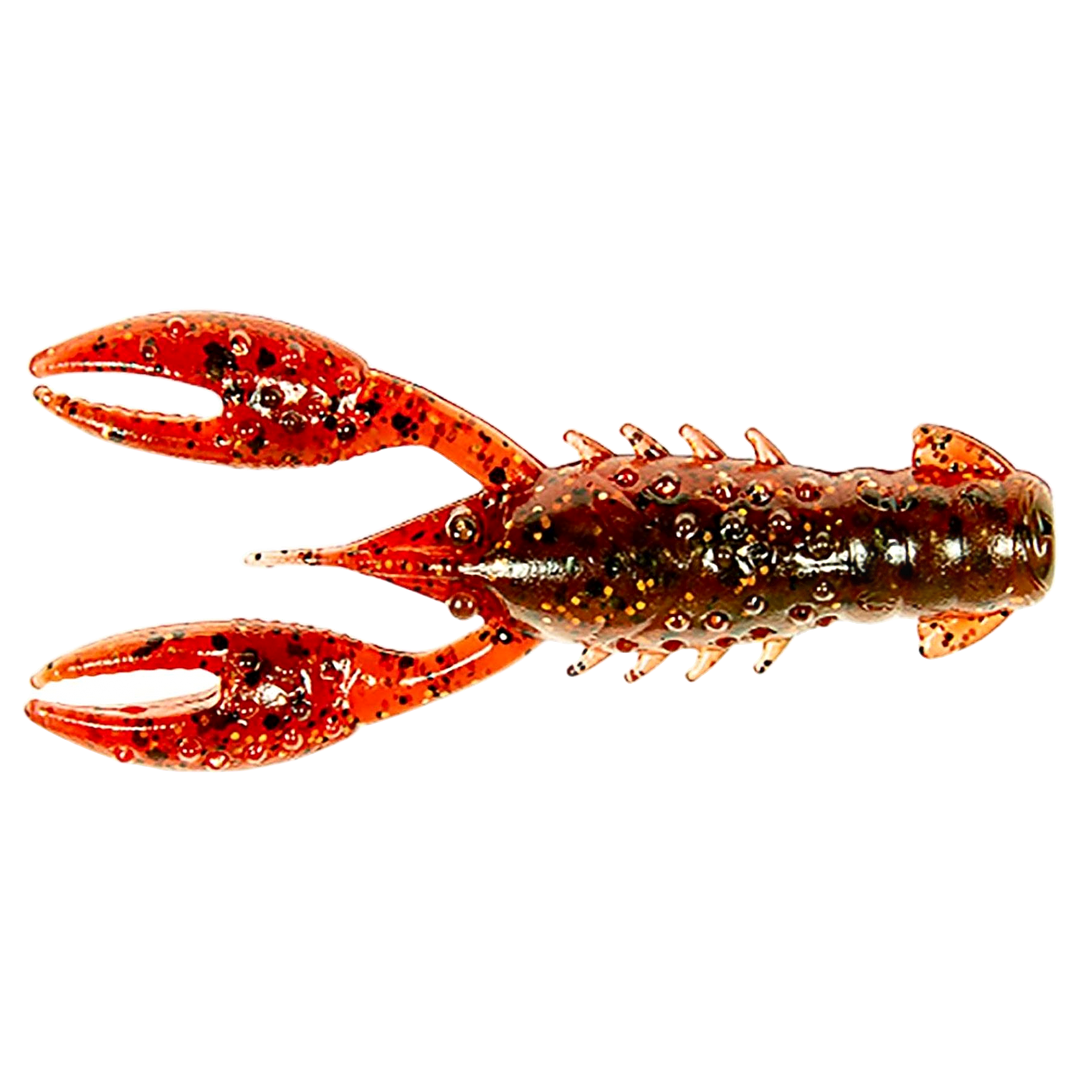 Z-Man TRD Crawz Jigi 2.5" Hot Craw yläpuolelta, pää vasemmalla