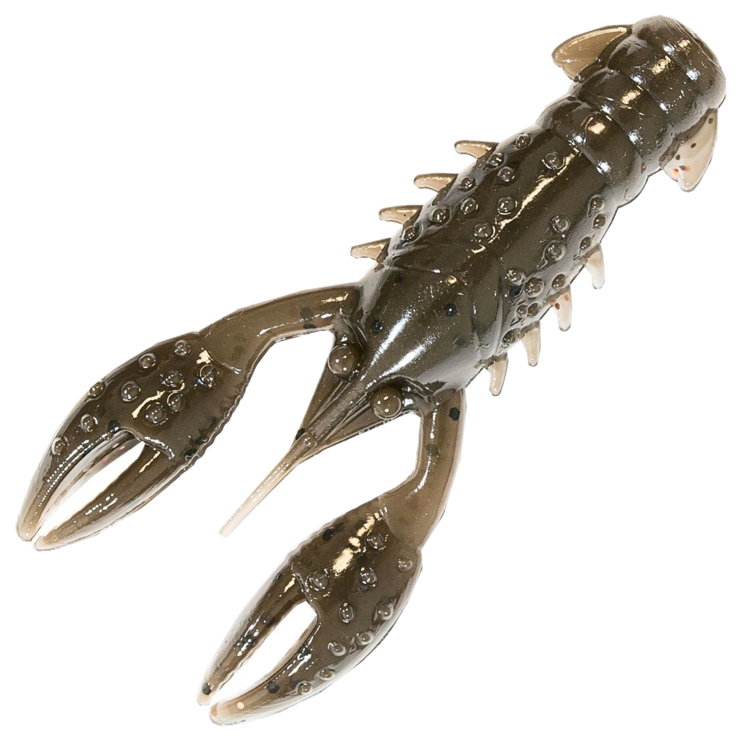 Z-Man TRD Crawz Jigi 2.5", väri Mudbug: tummanruskea yläpuoli ja ruskea alapuoli, oranssit hileet