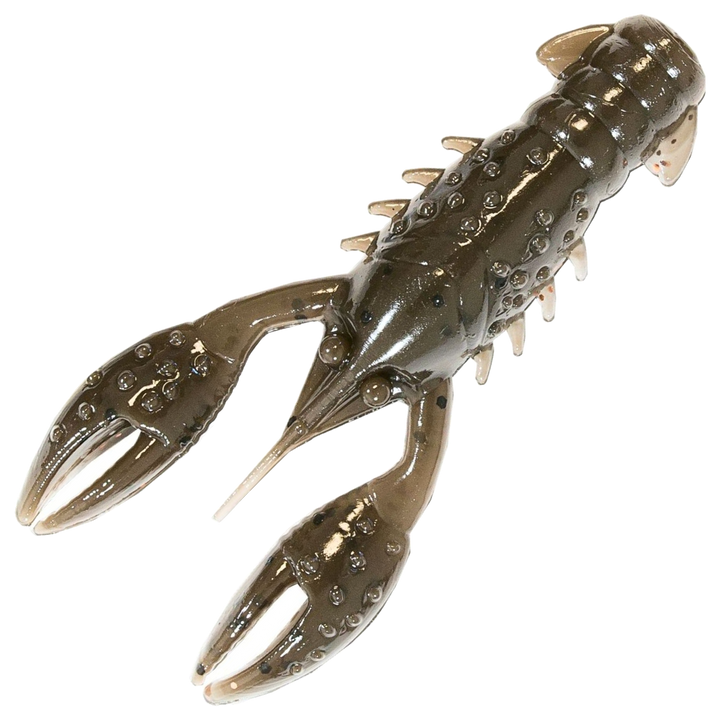 Z-Man TRD Crawz Jigi 2.5", väri Mudbug: tummanruskea yläpuoli ja ruskea alapuoli, oranssit hileet