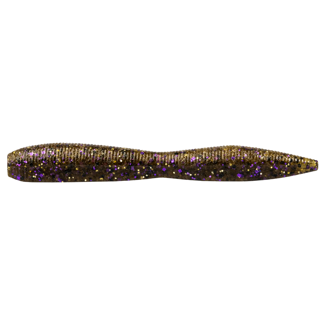 Z-Man TRD FattyZ Jigi 3.25" Green Pumpkin Goby sivulta, pää vasemmalla