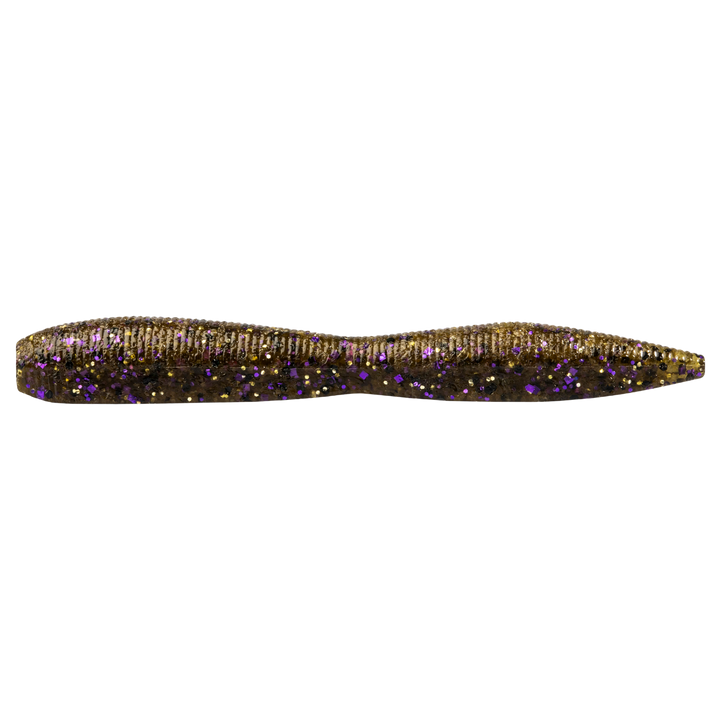 Z-Man TRD FattyZ Jigi 3.25" Green Pumpkin Goby sivulta, pää vasemmalla