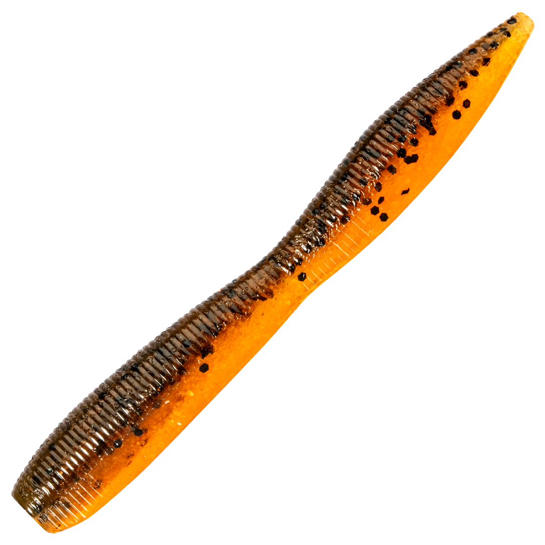Z-Man TRD FattyZ Jigi 3.25", väri Green Pumpkin Orange: vihreänruskea selkä ja oranssi vatsa