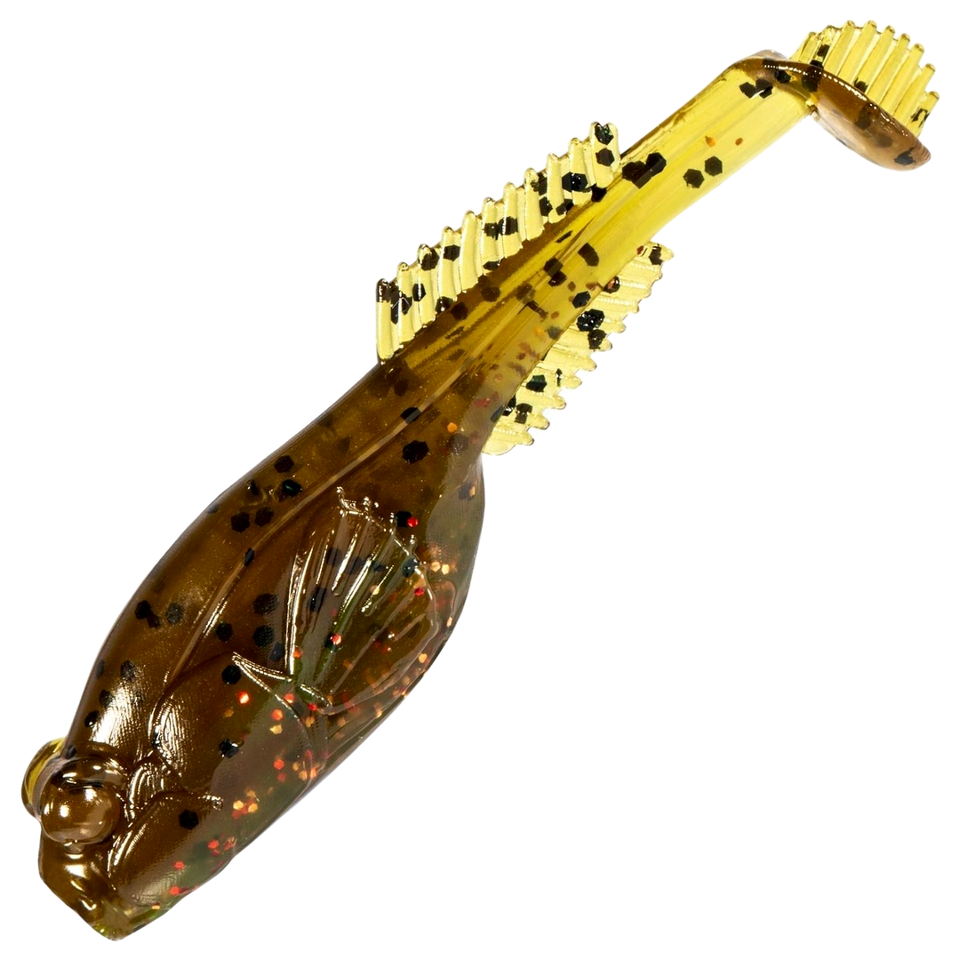 Z-Man TRD Gobyz Jigi 2.4", väri Canada Craw: ruskea runko ja kellanruskeat evät