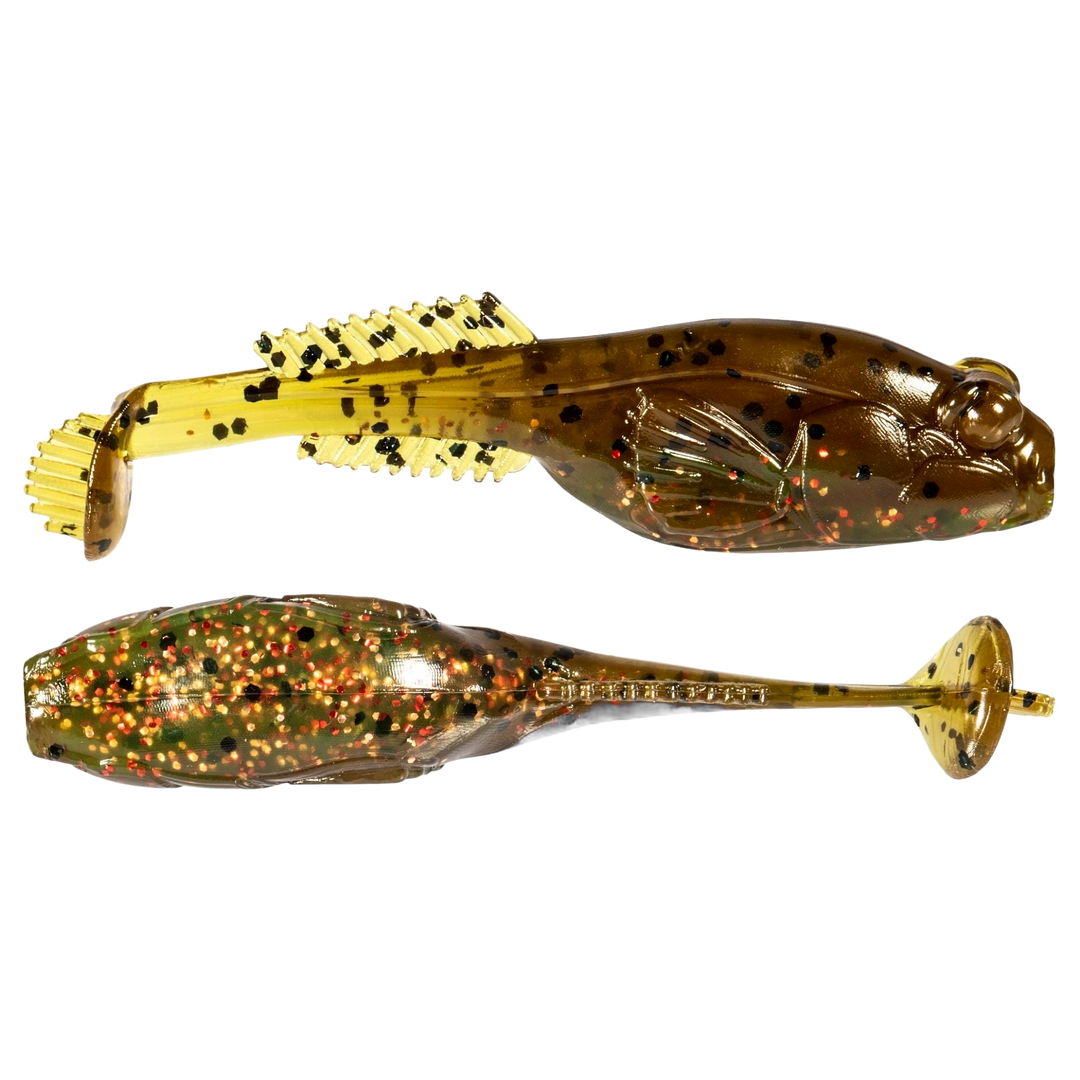 Z-Man TRD Gobyz Jigi 2.4" Canada Craw sivulta ja alapuolelta