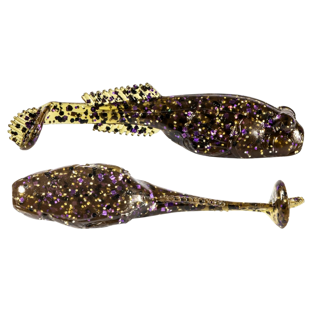Z-Man TRD Gobyz Jigi 2.4" Green Pumpkin Goby sivulta ja alapuolelta