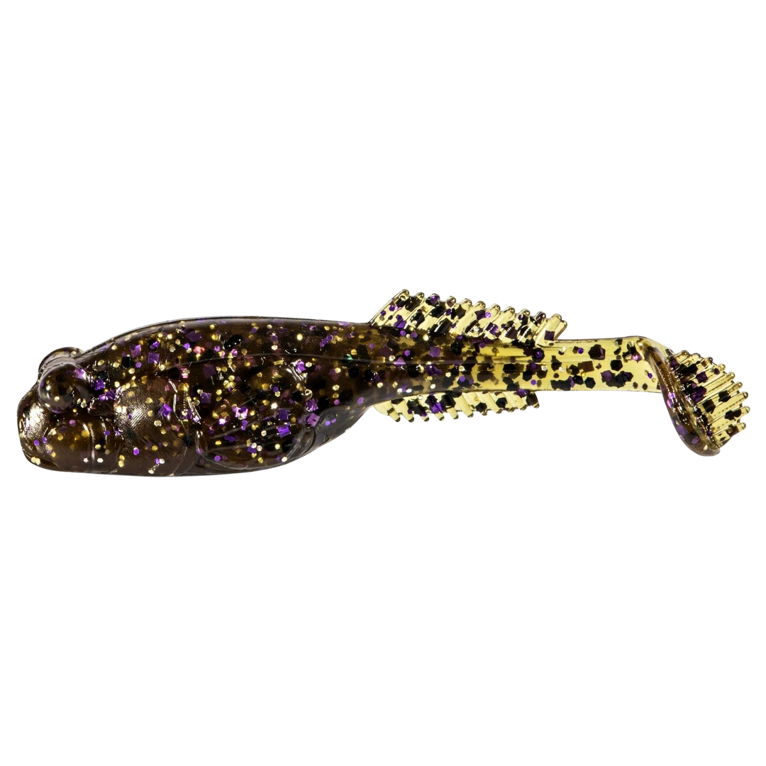 Z-Man TRD Gobyz Jigi 2.4" Green Pumpkin Goby sivulta, pää vasemmalla