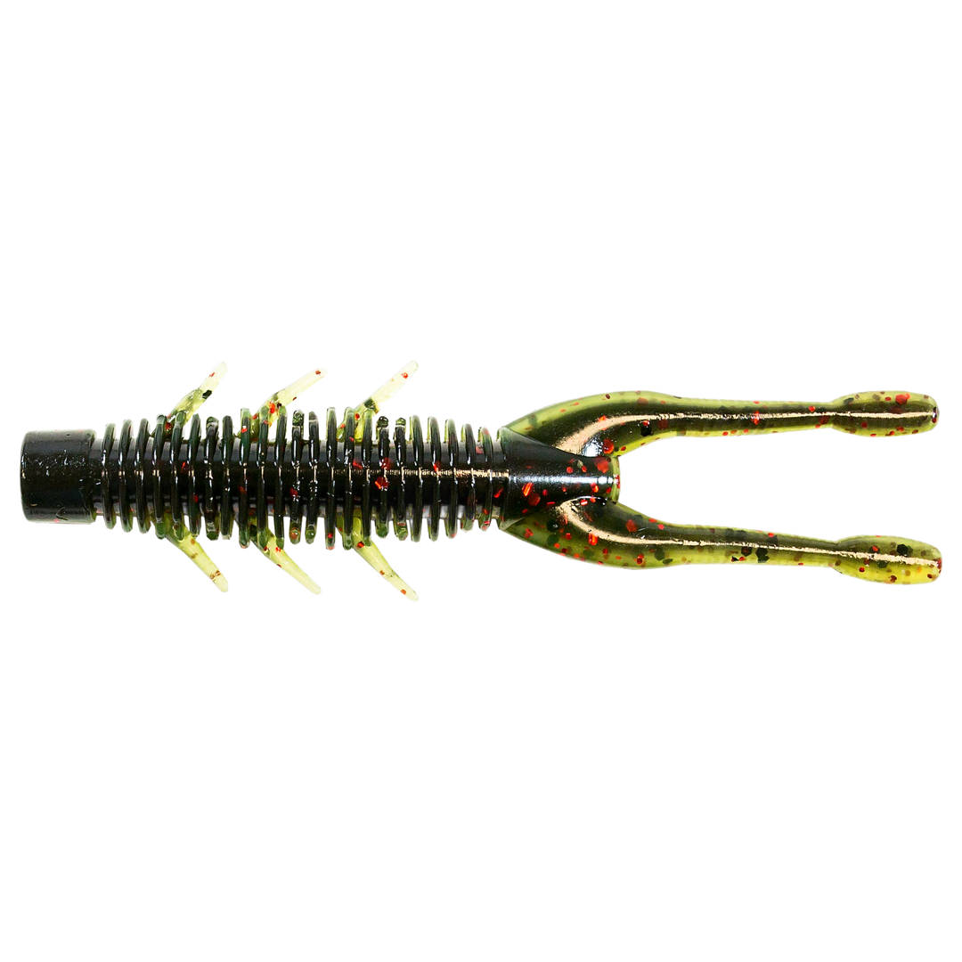Z-Man TRD HogZ Jigi 3" California Craw yläpuolelta, pää vasemmalla
