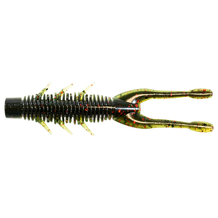 Z-Man TRD HogZ Jigi 3" California Craw yläpuolelta, pää vasemmalla