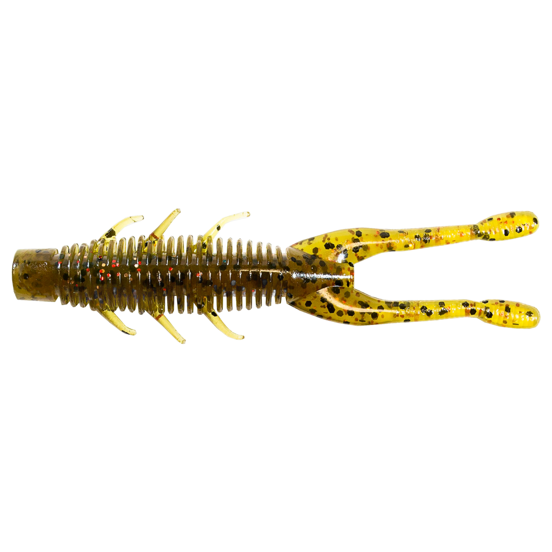 Z-Man TRD HogZ Jigi 3" Canada Craw yläpuolelta, pää vasemmalla