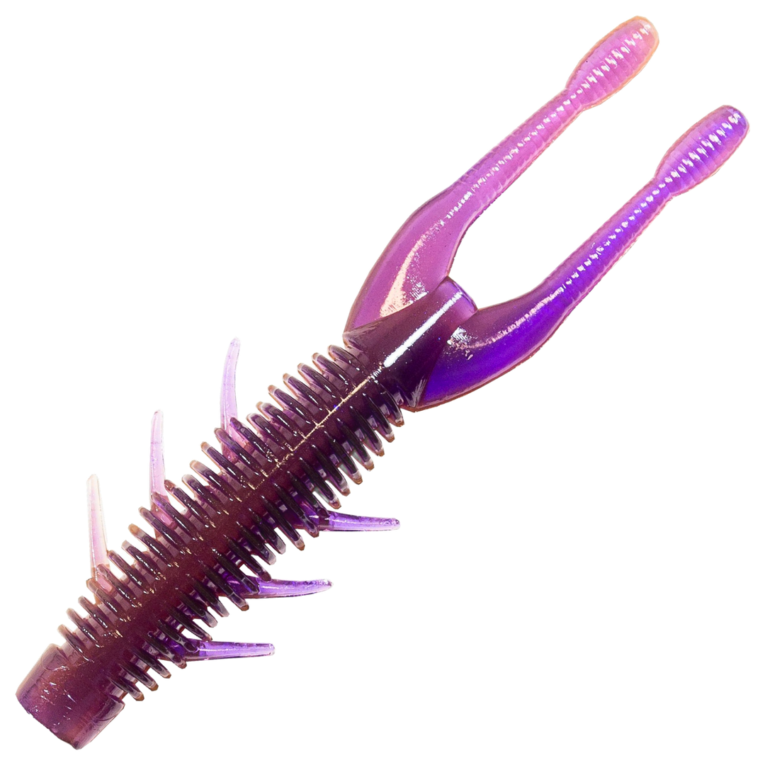 Z-Man TRD HogZ Jigi 3", väri PB&J: violetti yläpuoli ja oranssinruskea alapuoli, violetit haarat