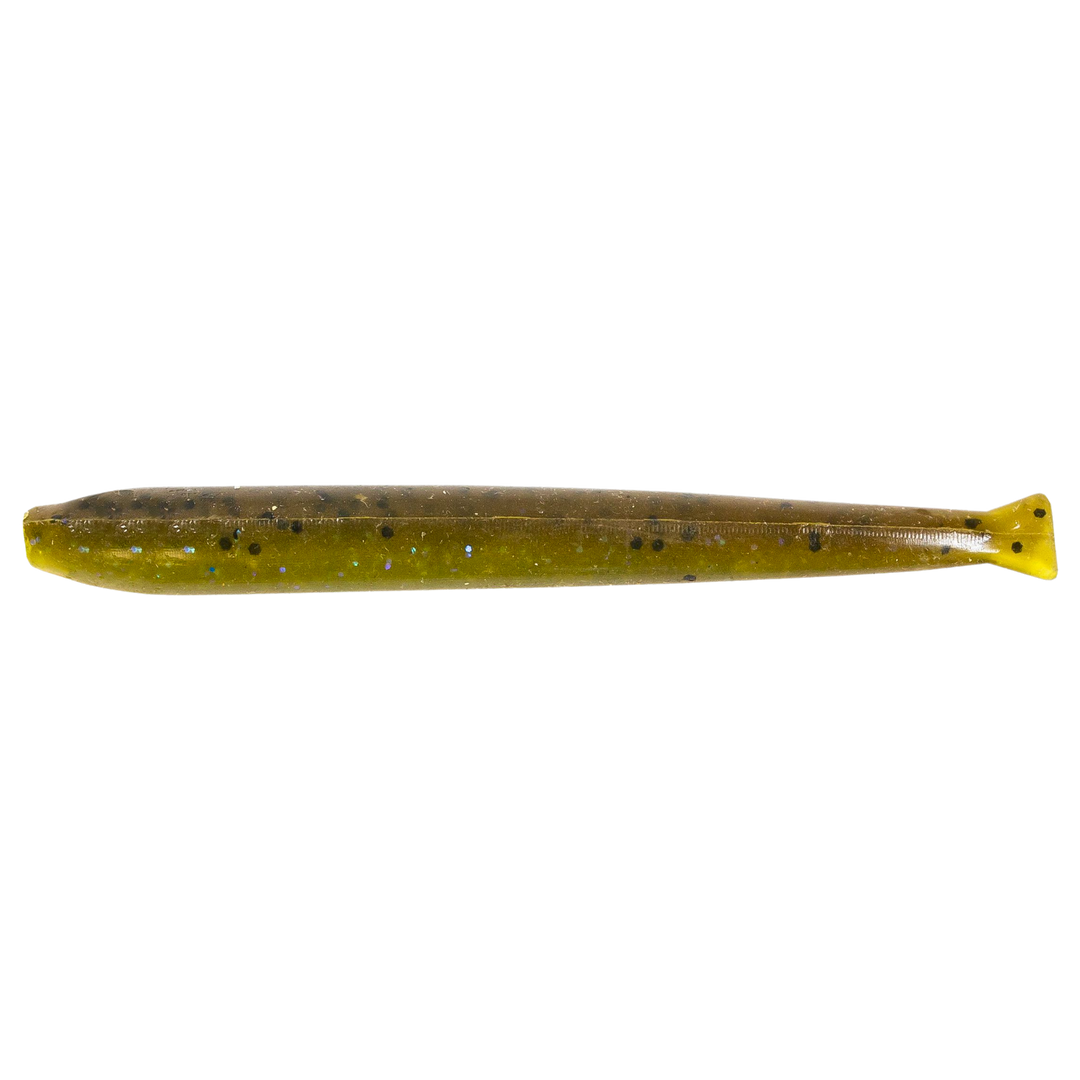 Z-Man TRD MinnowZ Jigi 3.5" Hot Snakes sivulta, pää vasemmalla