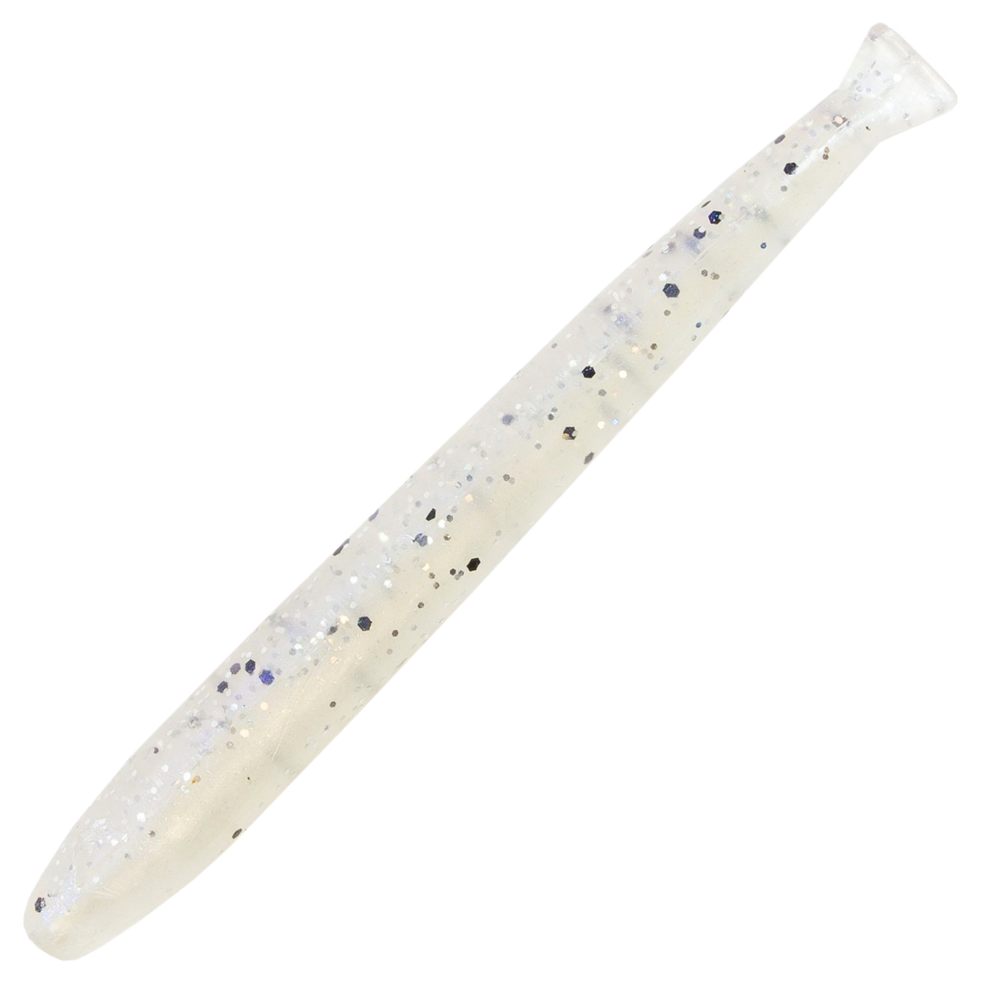 Z-Man TRD MinnowZ Jigi 3.5", väri Pearl Blue Glimmer: helmenvalkoinen runko ja siniset pilkut