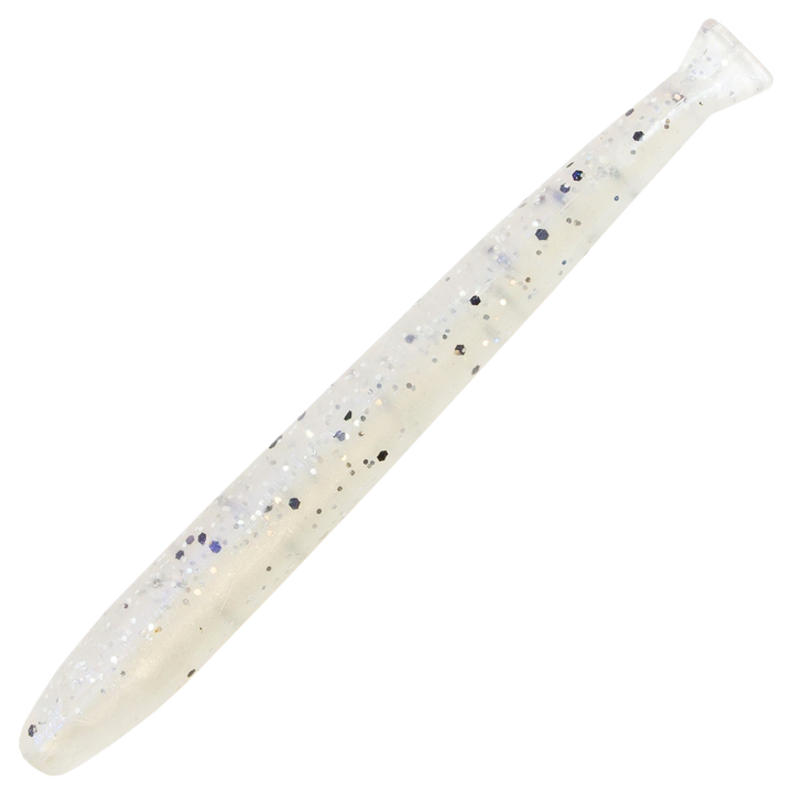 Z-Man TRD MinnowZ Jigi 3.5", väri Pearl Blue Glimmer: helmenvalkoinen runko ja siniset pilkut