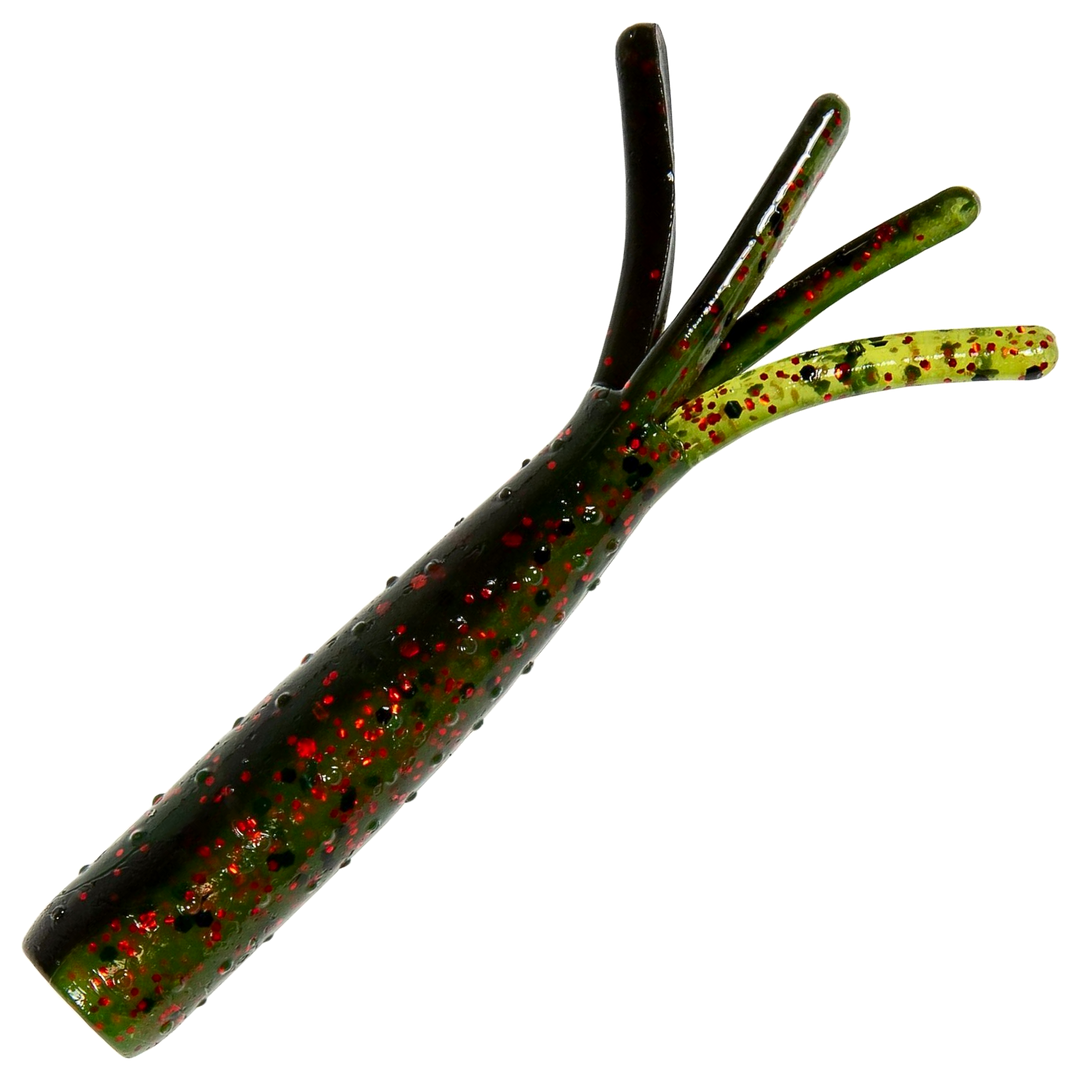 Z-Man TRD Ticklerz Jigi 2.75", väri California Craw: tummanruskea runko ja punaiset hileet