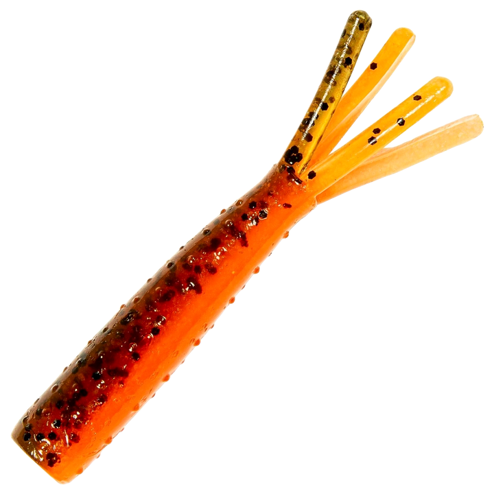 Z-Man TRD Ticklerz Jigi 2.75", väri Green Pumpkin/Orange: vihreänruskea selkä ja oranssi vatsa