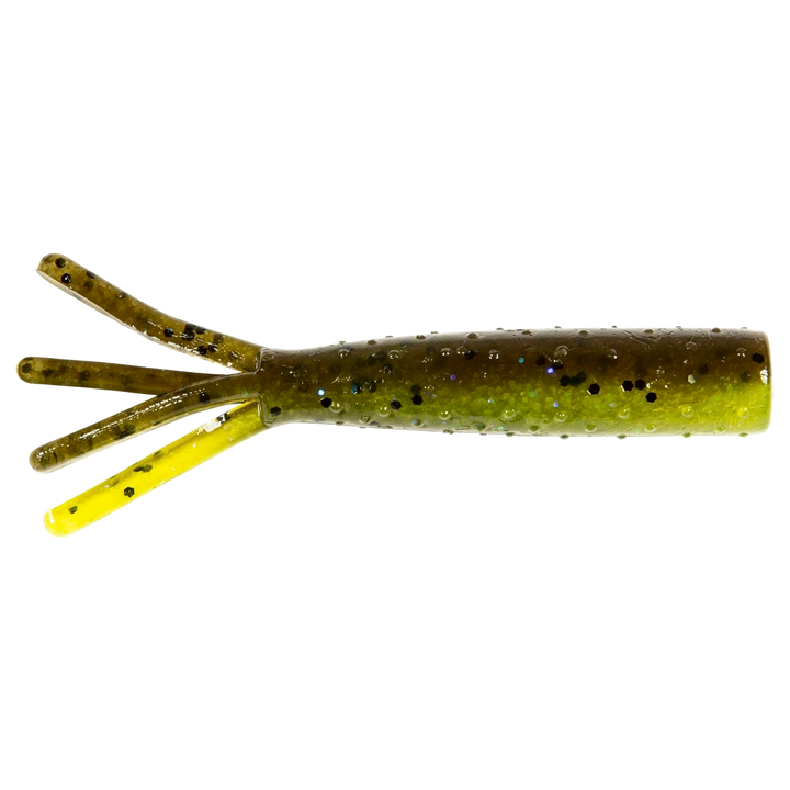 Z-Man TRD Ticklerz Jigi 2.75" Hot Snakes sivulta, pää oikealla