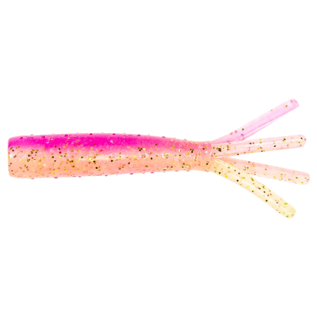 Z-Man TRD Ticklerz Jigi 2.75" Laguna Shrimp sivulta, pää vasemmalla