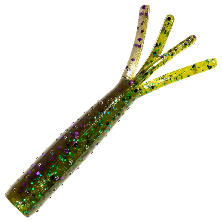 Z-Man TRD Ticklerz Jigi 2.75", väri Sprayed Grass: tummanvihreä runko ja tummat pilkut