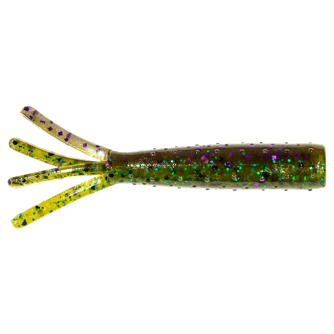 Z-Man TRD Ticklerz Jigi 2.75" Sprayed Grass sivulta, pää oikealla