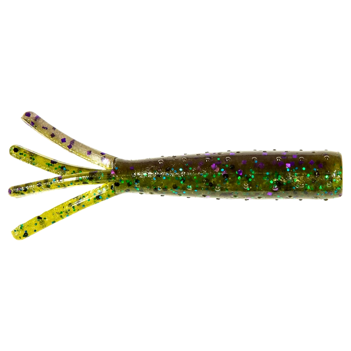 Z-Man TRD Ticklerz Jigi 2.75" Sprayed Grass sivulta, pää oikealla