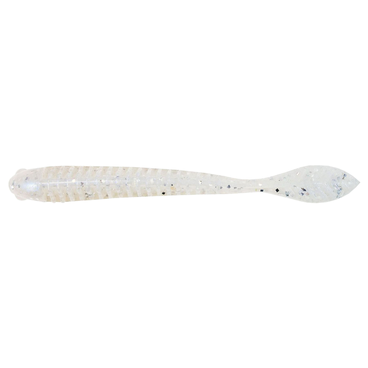 Z-Man Trick ShotZ Jigi 3.5" White Lighting alapuolelta, pää vasemmalla