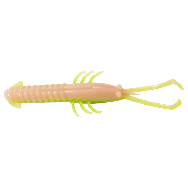Z-Man Trout Trick Jerk ShrimpZ Jigi 3.5" Electric Chicken sivulta, pää oikealla