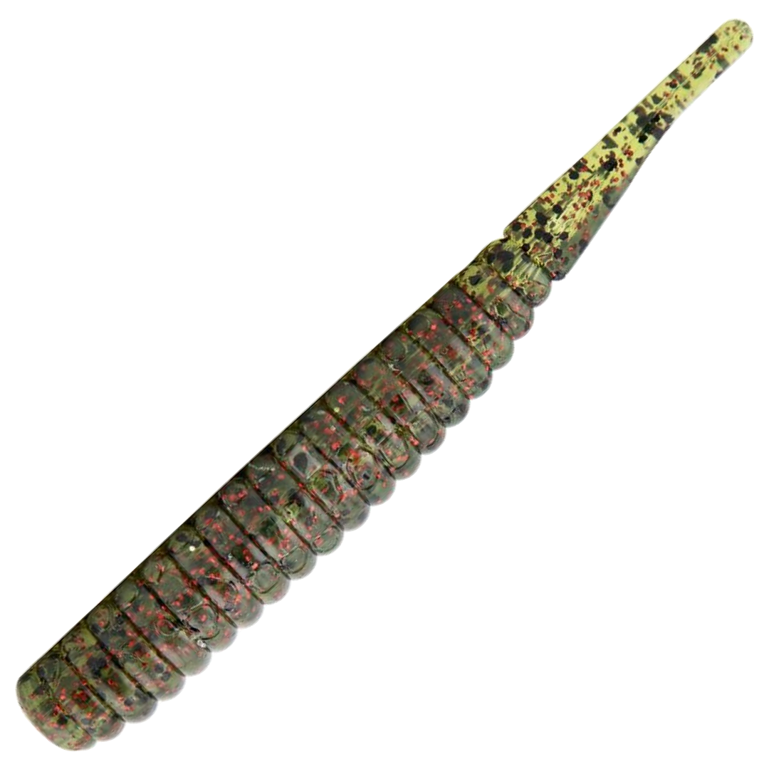 Z-Man Trout Trick Thick Trick Jigi 3.75", väri Watermelon Red: vihreä runko ja punaiset hileet