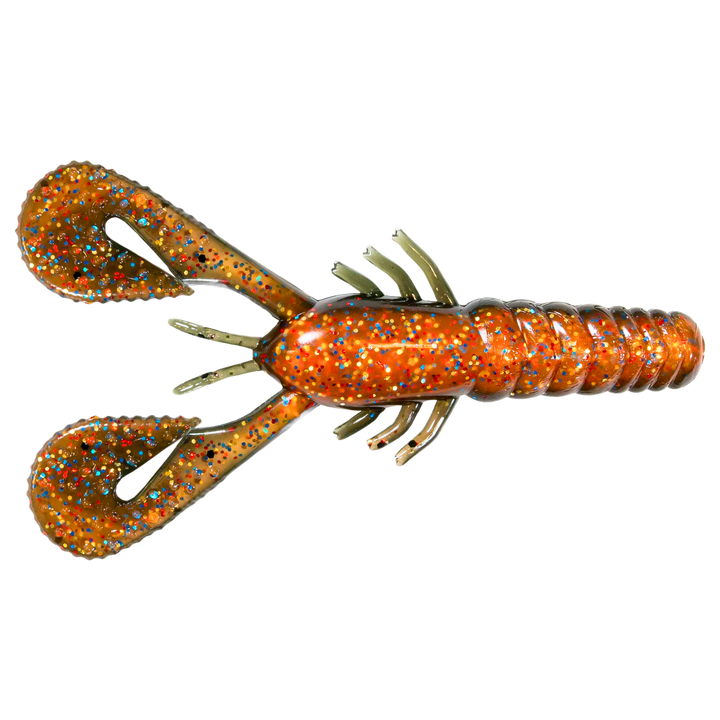 Z-Man Turbo CrawZ Jigi 4" Molting Craw yläpuolelta, pää vasemmalla