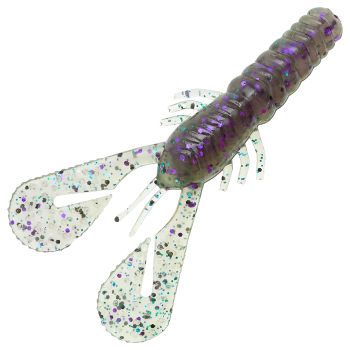 Z-Man Turbo CrawZ Jigi 4", väri Sprayed Grass: violetinharmaa runko ja läpikuultavat sakset