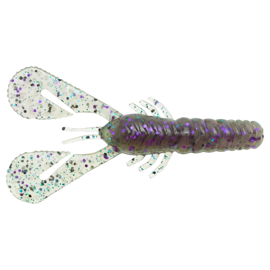 Z-Man Turbo CrawZ Jigi 4" Sprayed Grass ylhäältä, pää vasemmalla