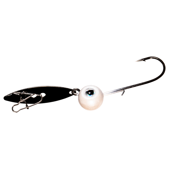 Z-MAN WillowVibe Chatterbait 7g Pearl sivulta, pää vasemmalla