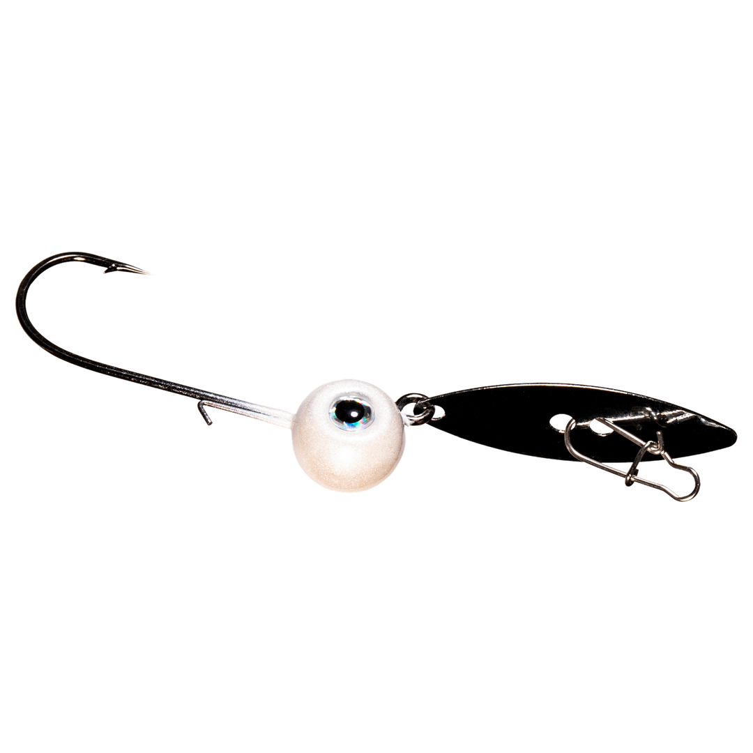 Z-MAN WillowVibe Chatterbait 7g Pearl sivulta, pää oikealla