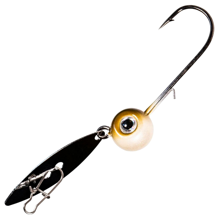 Z-MAN WillowVibe Chatterbait 7g, väri Shiner: kullanvärinen pää, musta ja hopeinen lapa