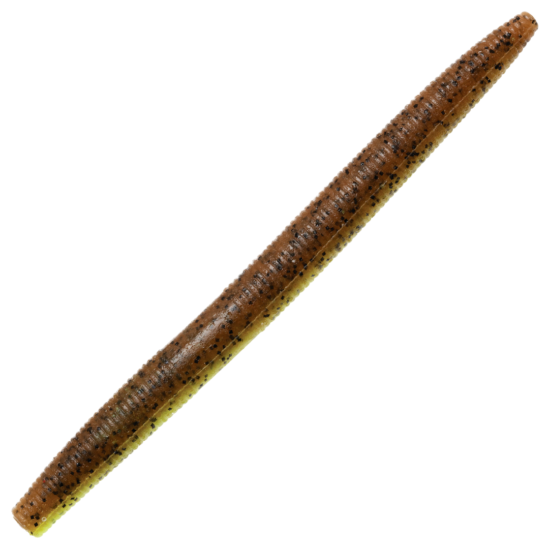 Z-Man ZinkerZ Jigi 5", väri Pumpkin/Chartreuse: ruskea runko
